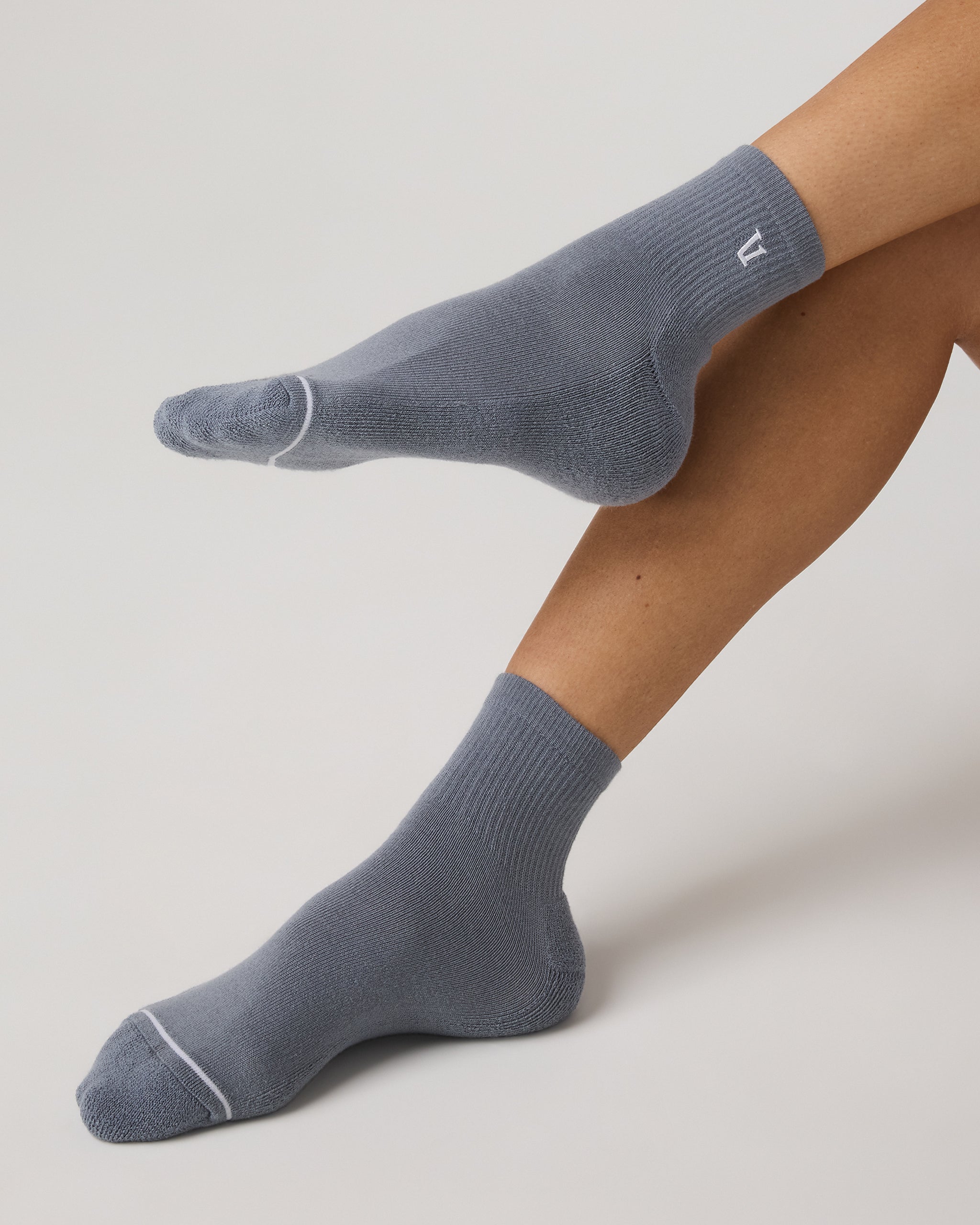 Quarter Crew V1 Sock | Slate Blue - Image 2
