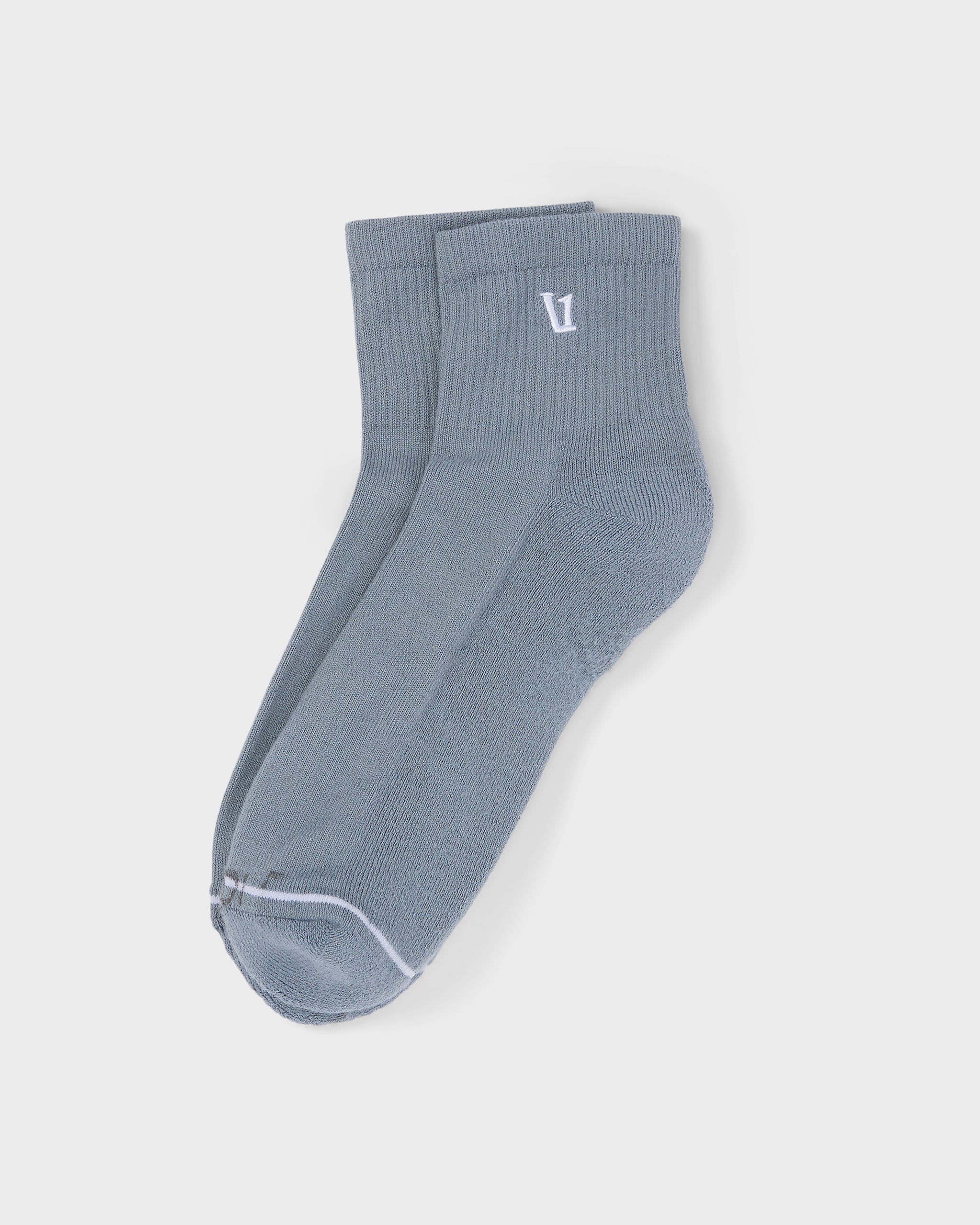 Quarter Crew V1 Sock | Slate Blue