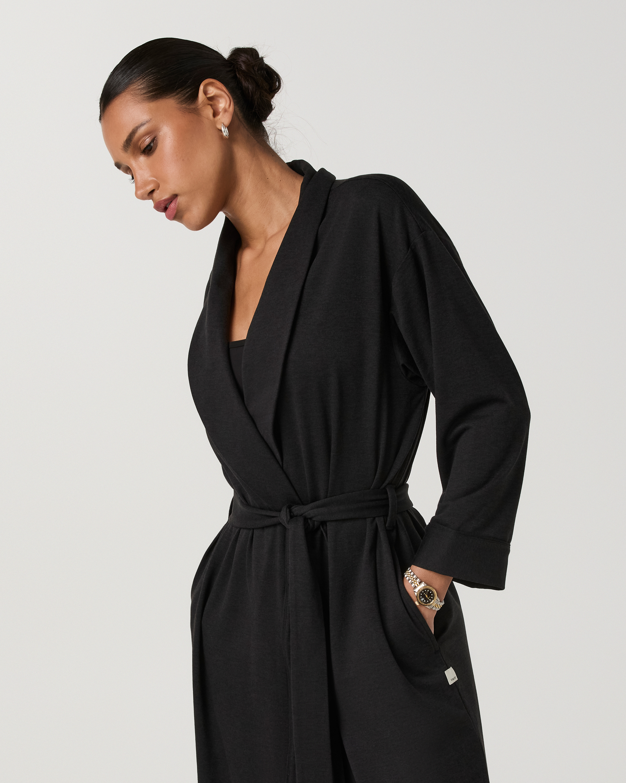 DreamKnit™ Robe | Black Heather - Image 5