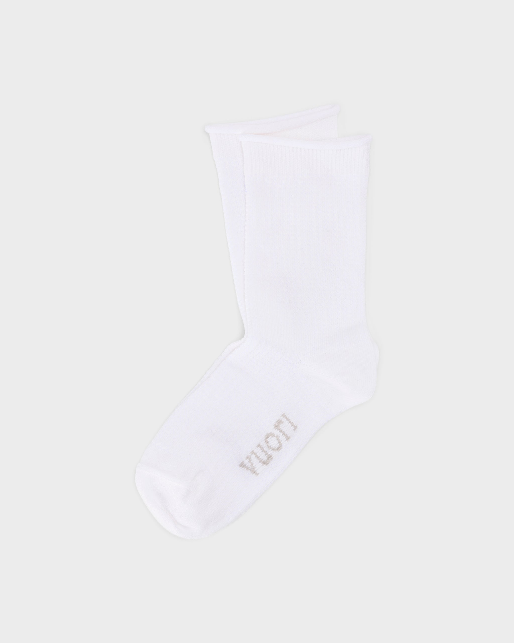 Quarter Crew Pointelle Sock | White