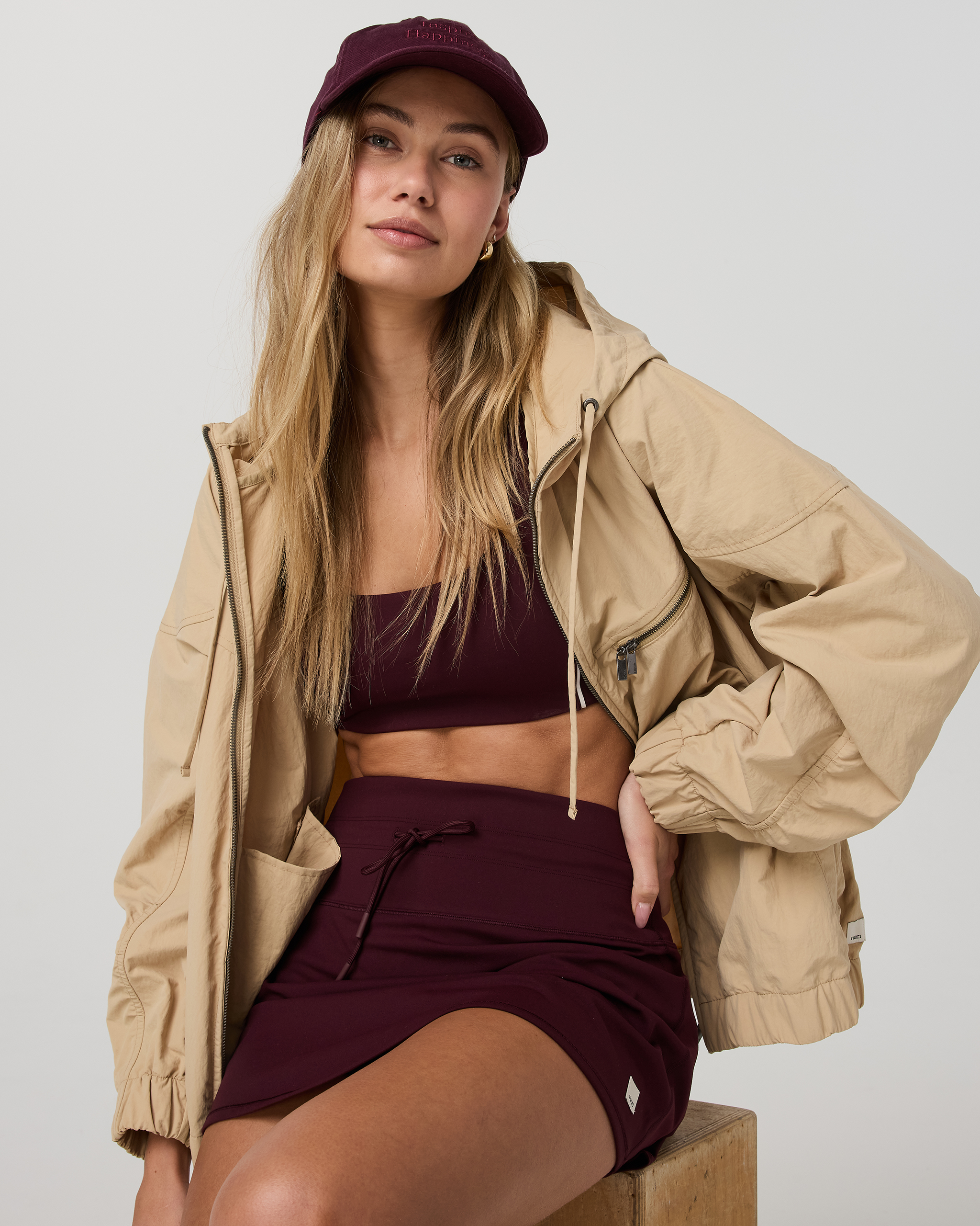 Inspire Happiness Dad Hat | Cerise - Image 4
