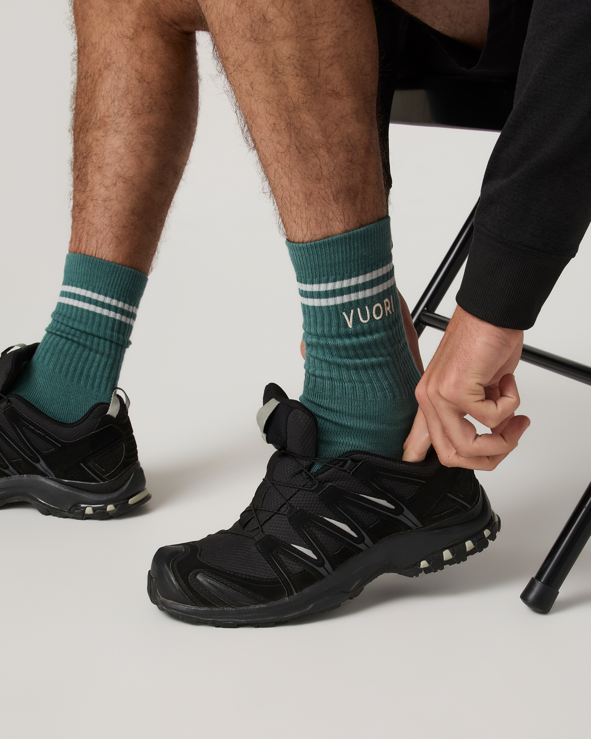 Vuori Crew Sock 2.0 | Dark Cyan - Image 2