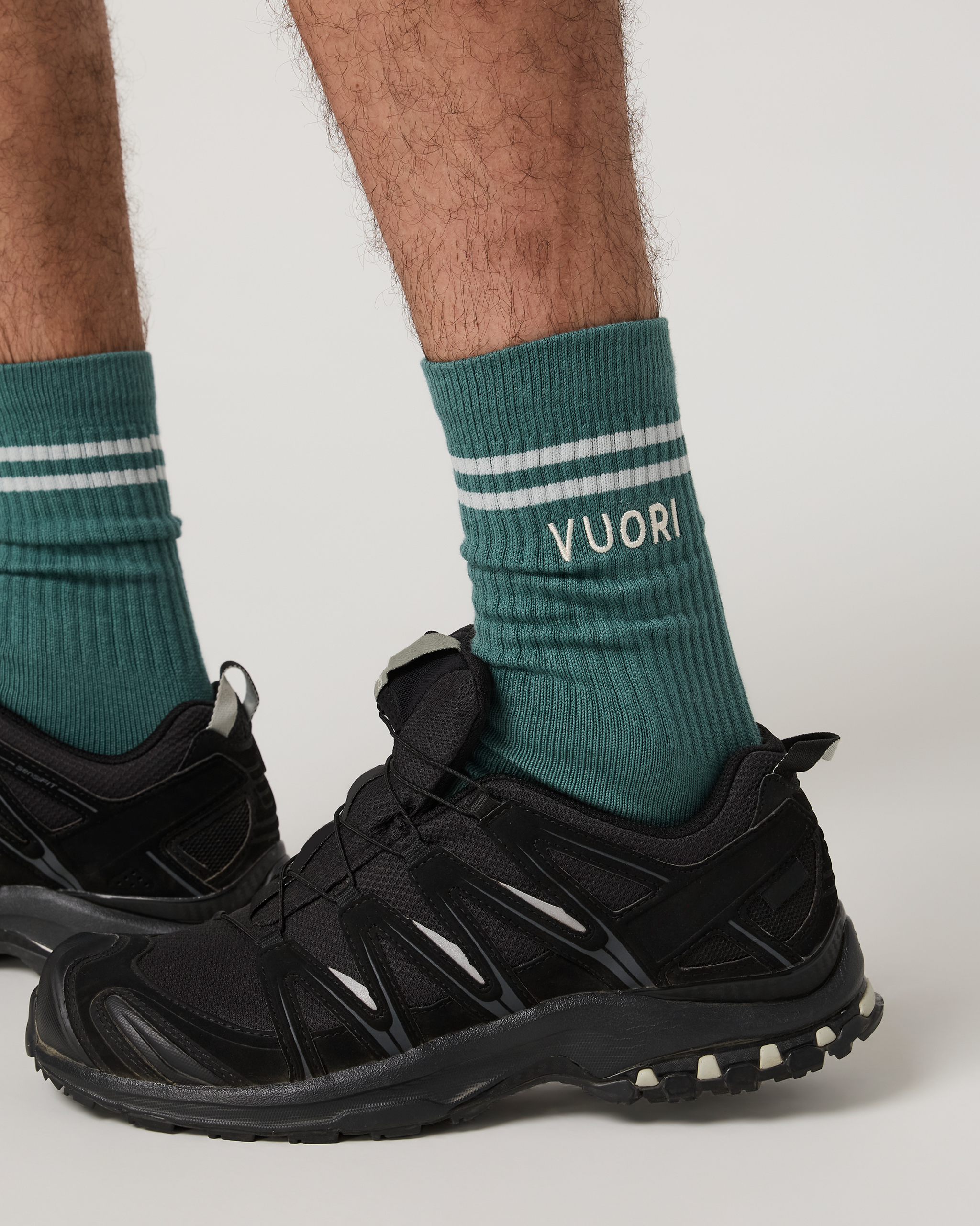 Vuori Crew Sock 2.0 | Dark Cyan