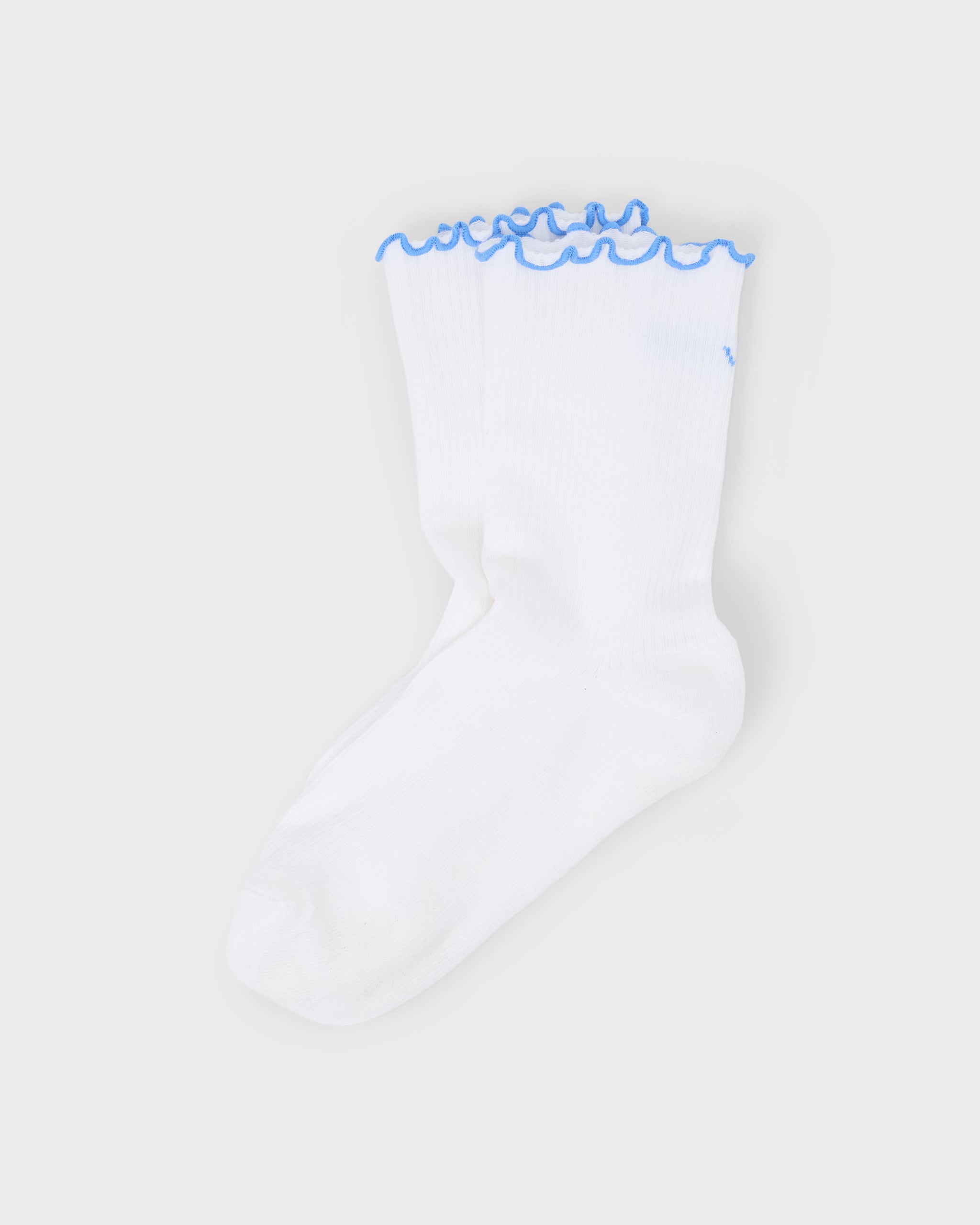 Half Crew Ruffle Sock | Riviera Blue - Image 4
