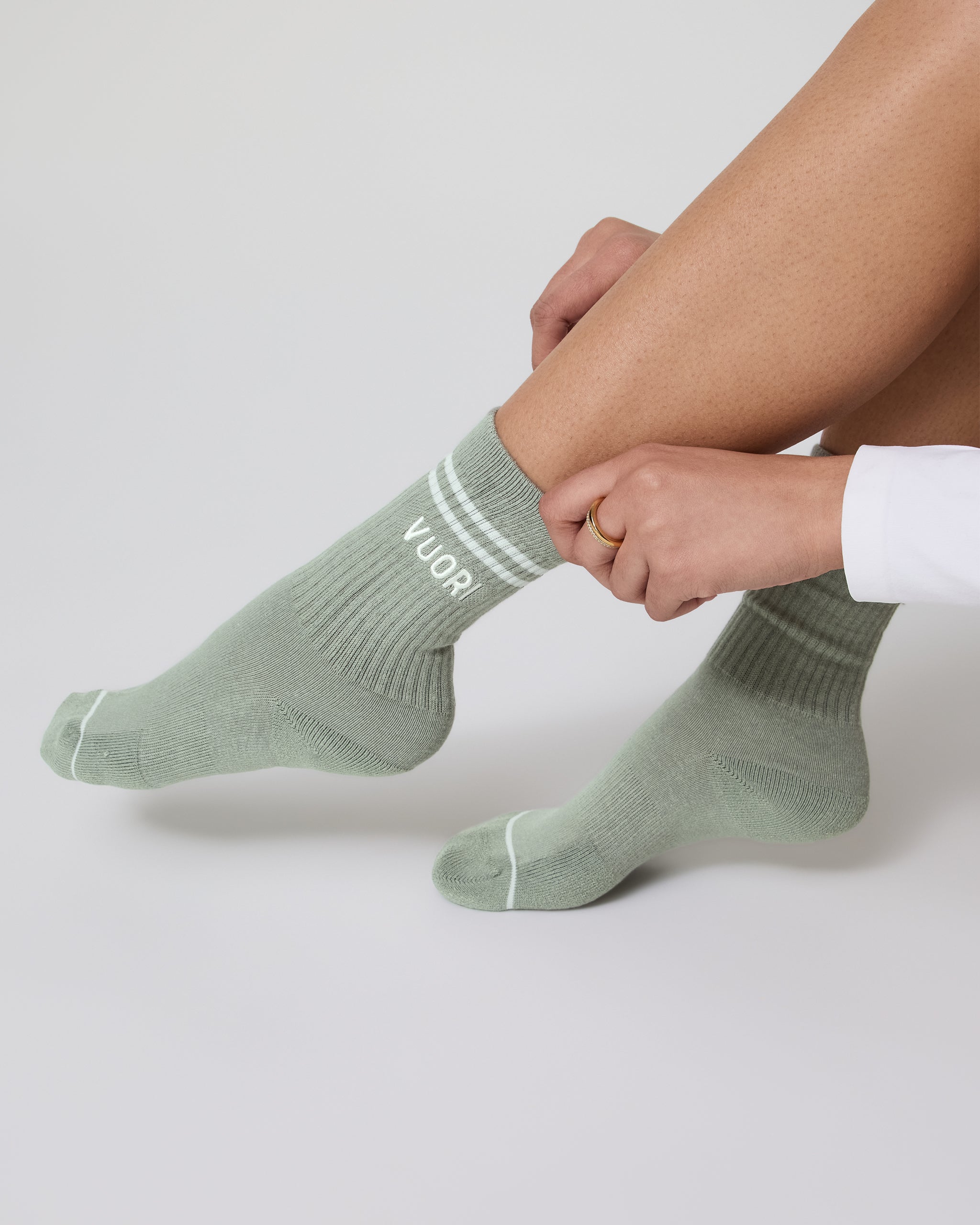 Vuori Crew Sock | Agave Green - Image 2