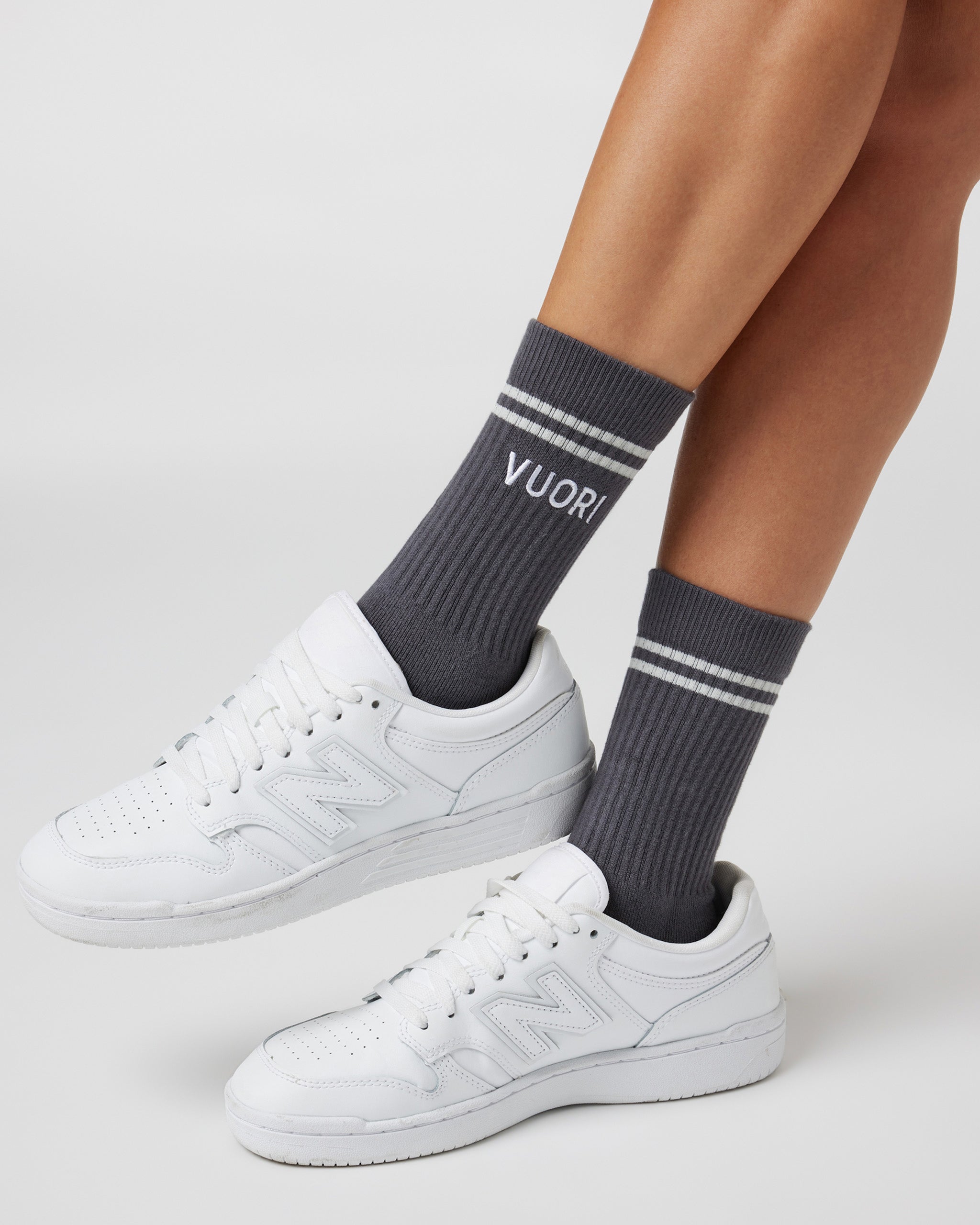 Vuori Crew Sock | Charcoal (OLD) - Image 2