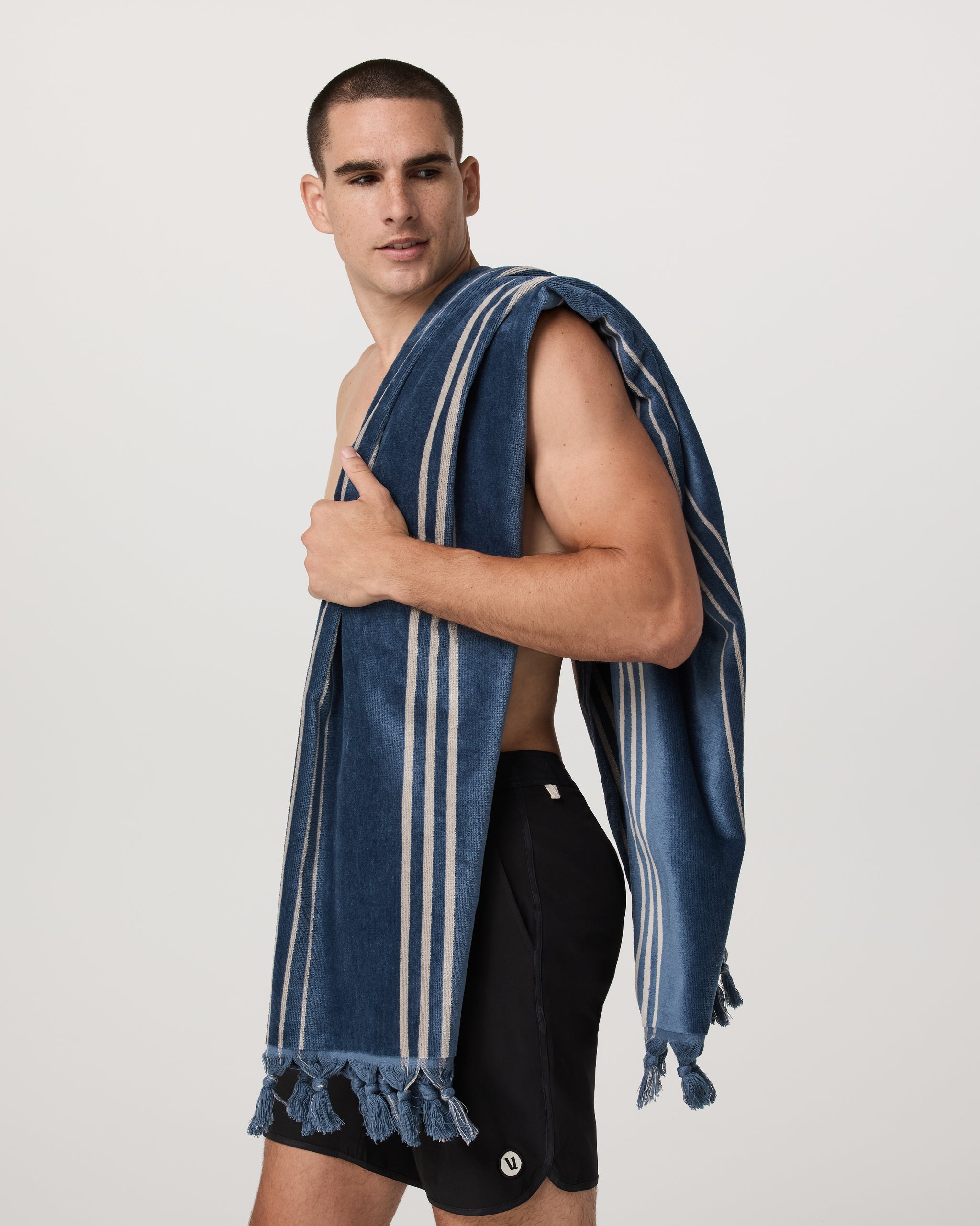 Fringe Beach Towel | Pond - Image 3