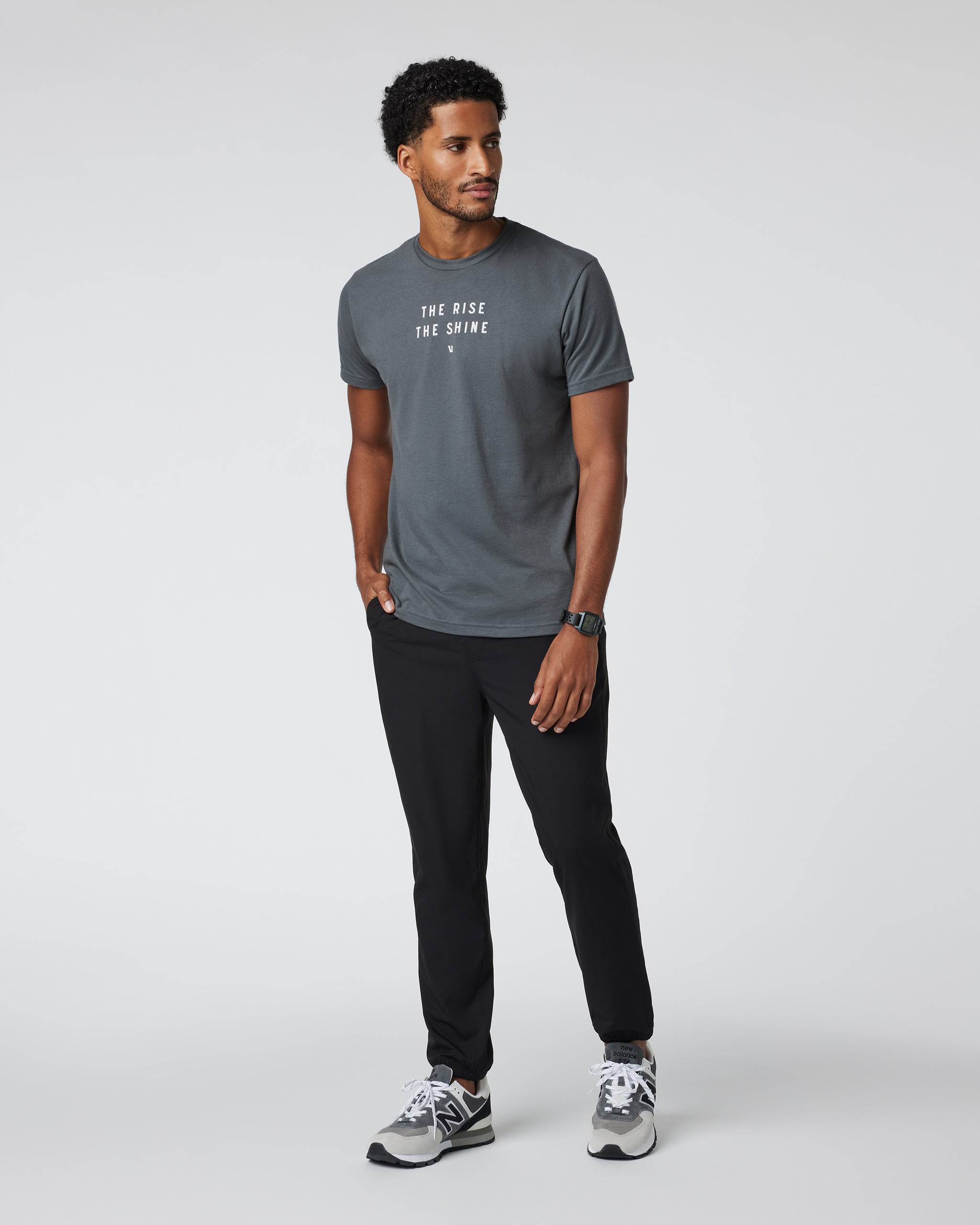 The Rise The Shine Tee | Charcoal - Image 3