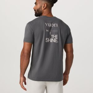 Vuori Block Tee | Charcoal