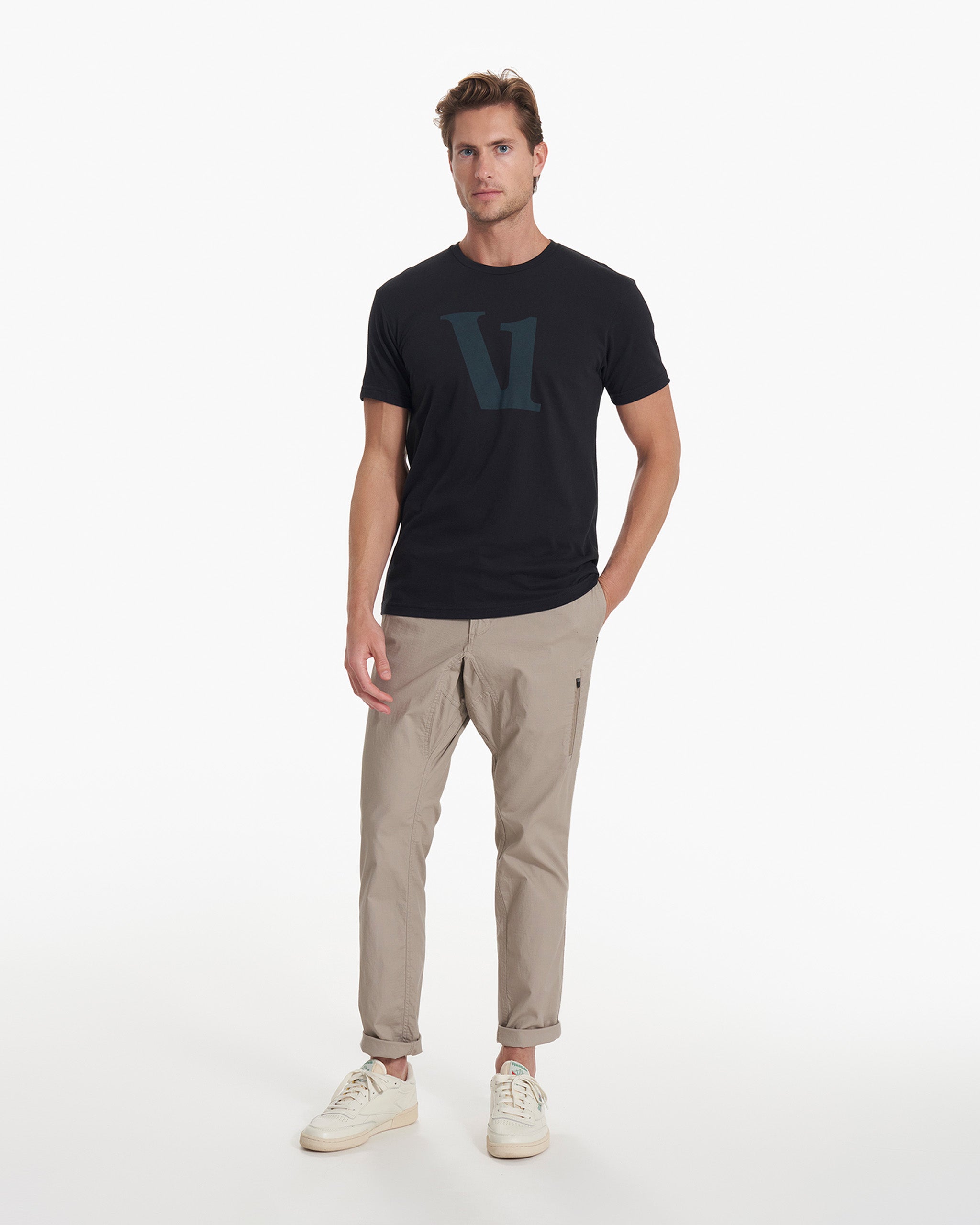 V1 Logo Tee | Black/Charcoal - Image 3