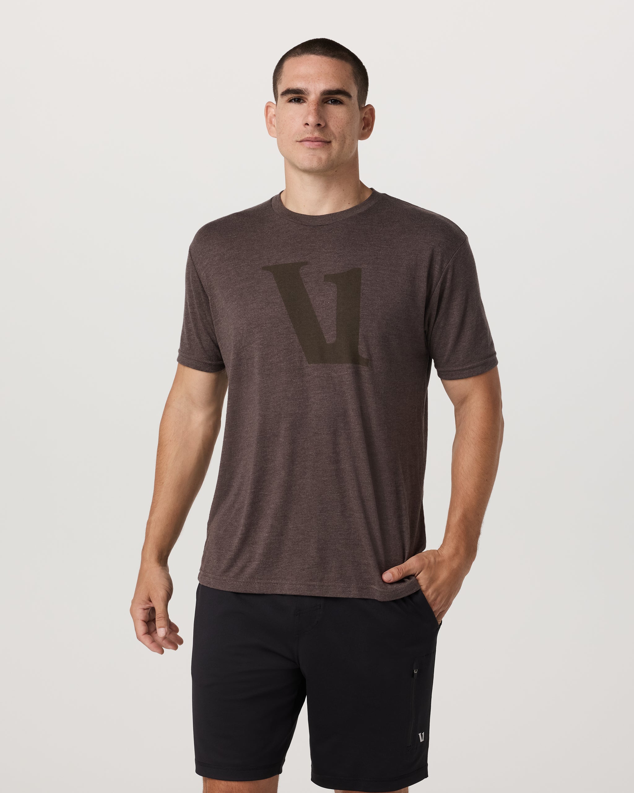V1 Logo Tee | Espresso Heather - Image 3