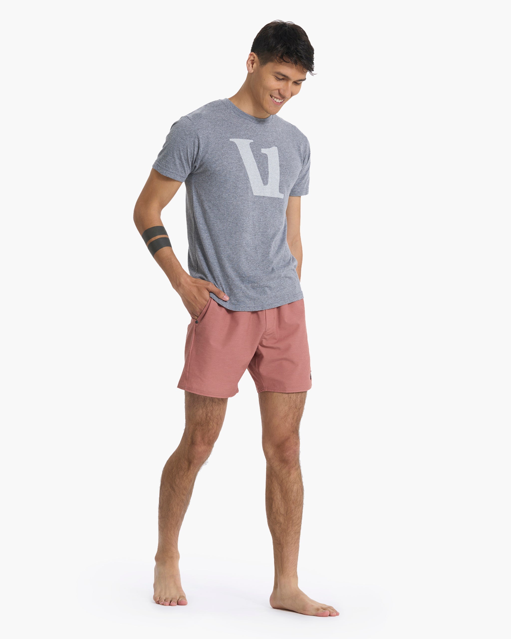 V1 Logo Tee | White/Cloud - Image 2