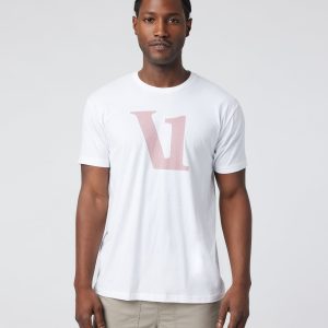 V1 Logo Tee | White/Umber