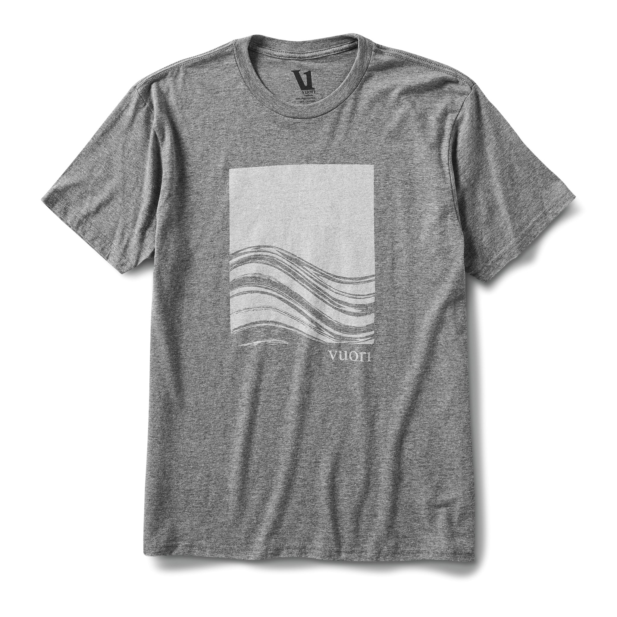 Wave Block Tee | Heather Grey - Image 4