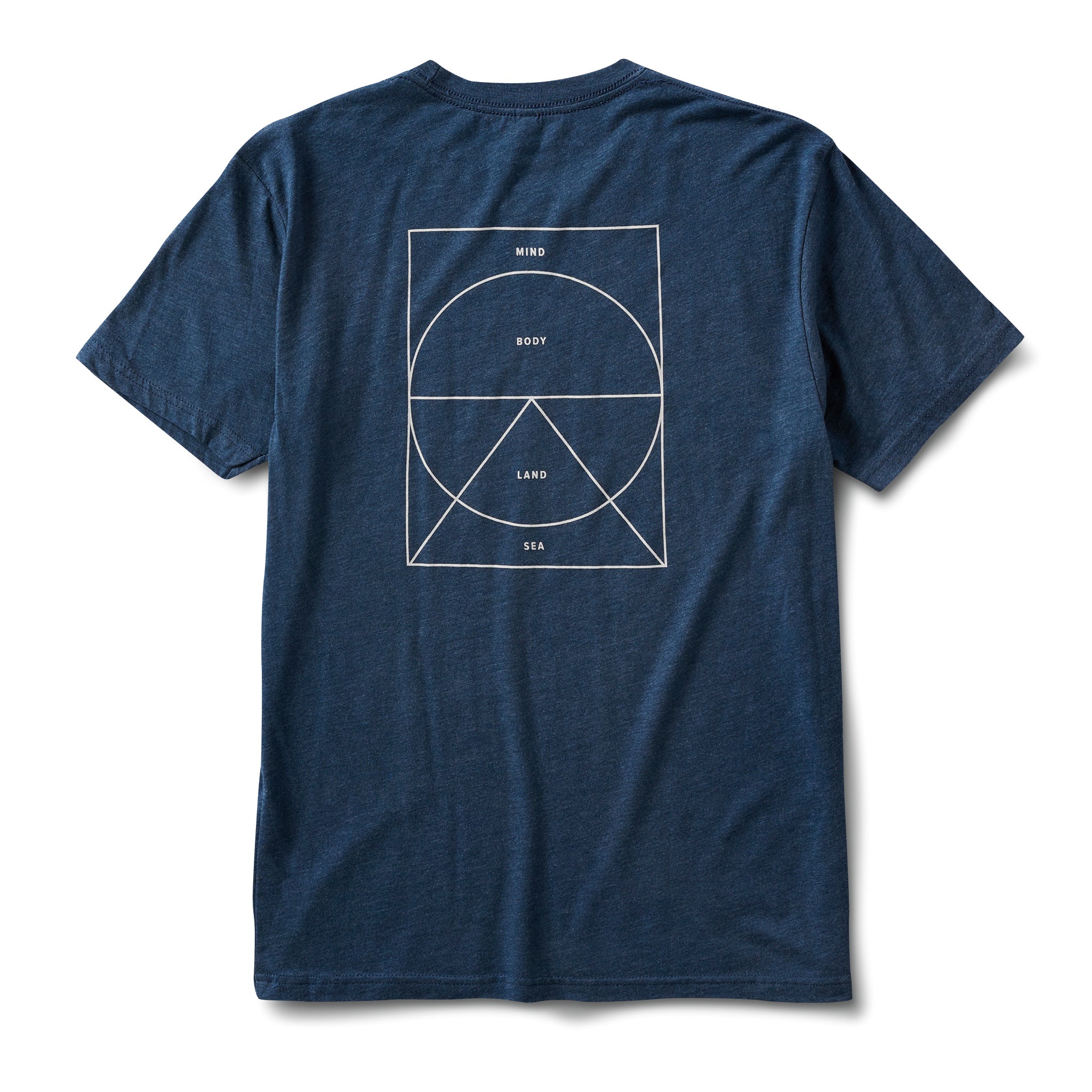 Mind Body Land Sea Tee | Indigo Heather