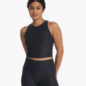 Elevation Plyo Tank | Charcoal Heather Gingham