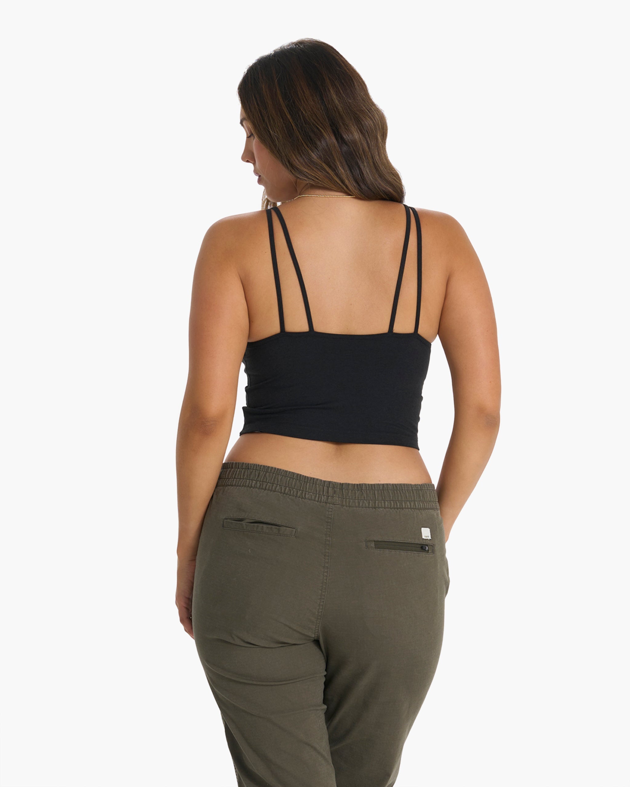 Halo Performance Crop | Black Heather - Image 3