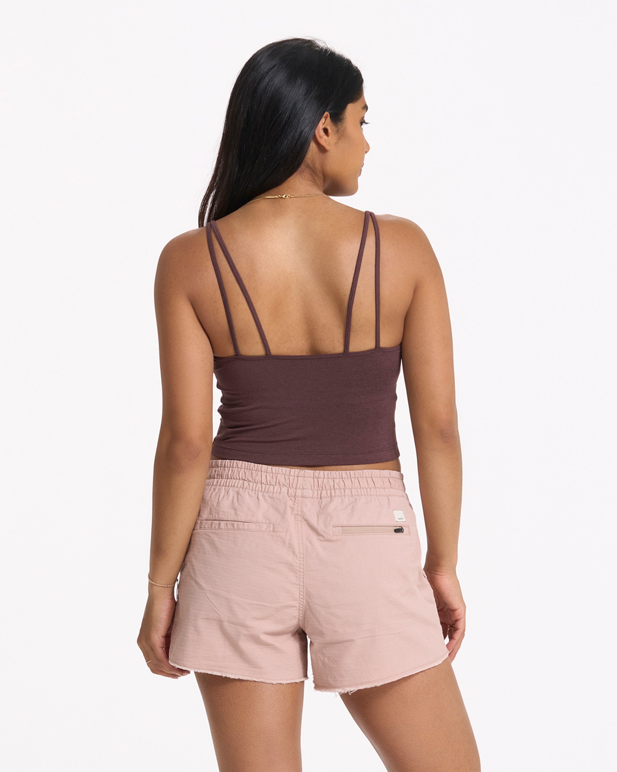 Halo Performance Crop | Chestnut Heather - Image 3