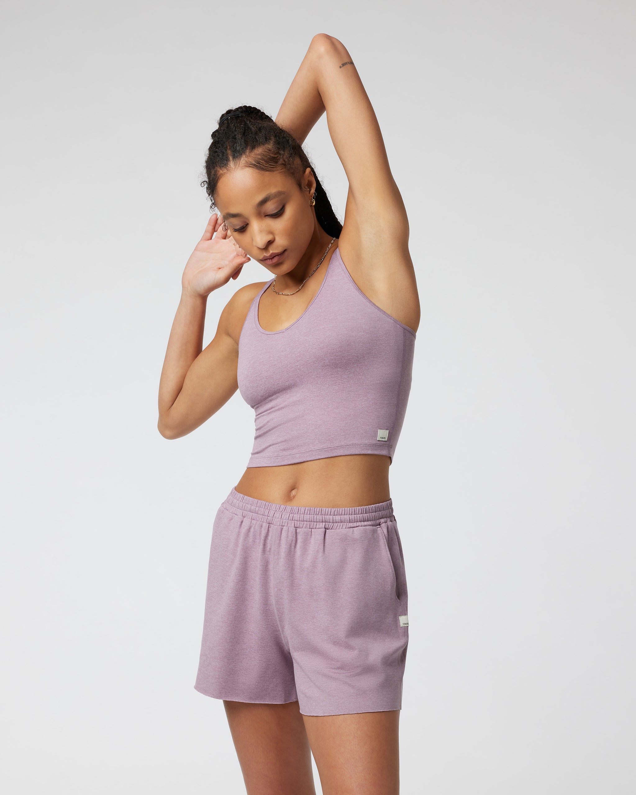 Halo Performance Crop | Lilac Heather - Image 4