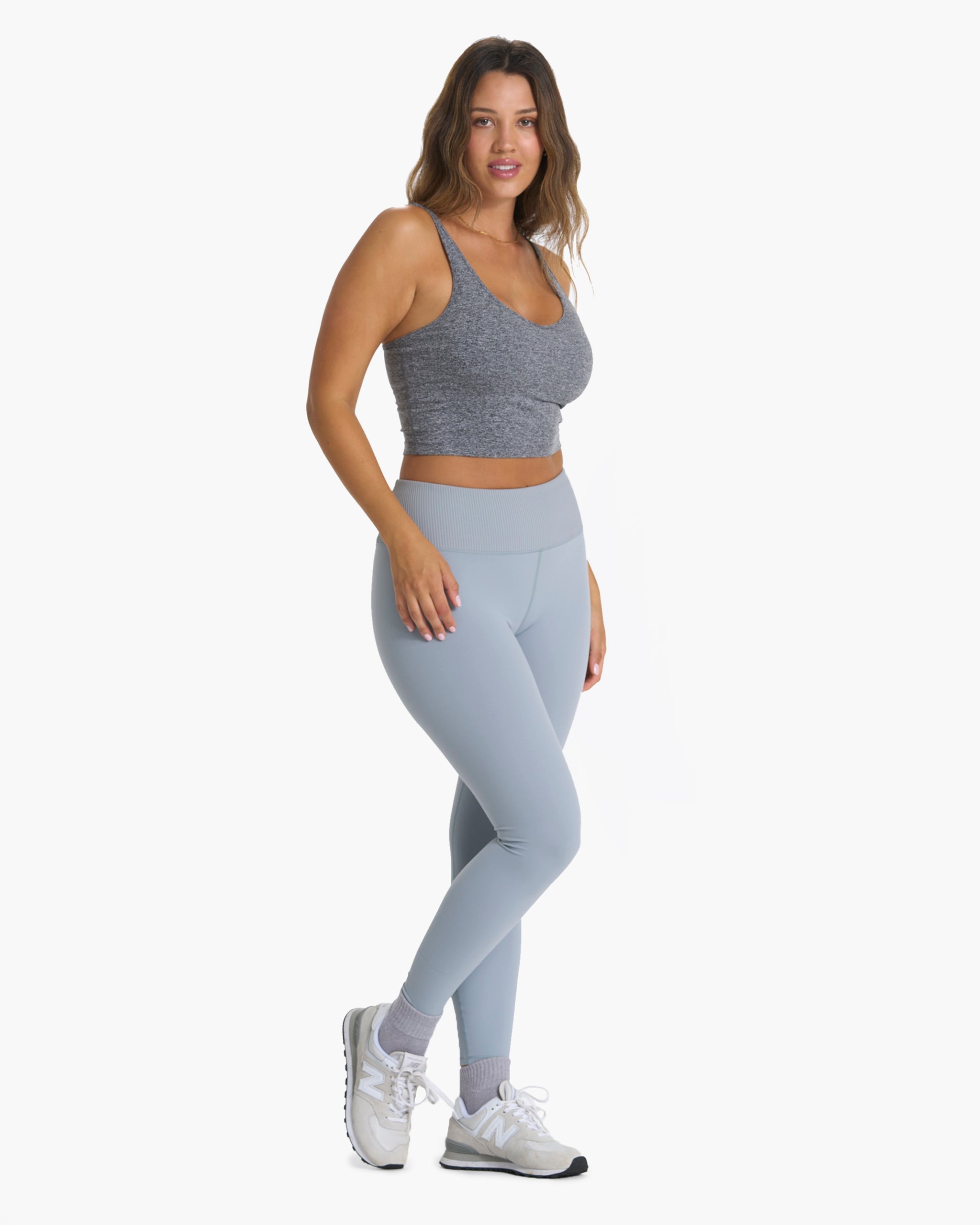 Halo Performance Crop | Heather Grey - Image 2