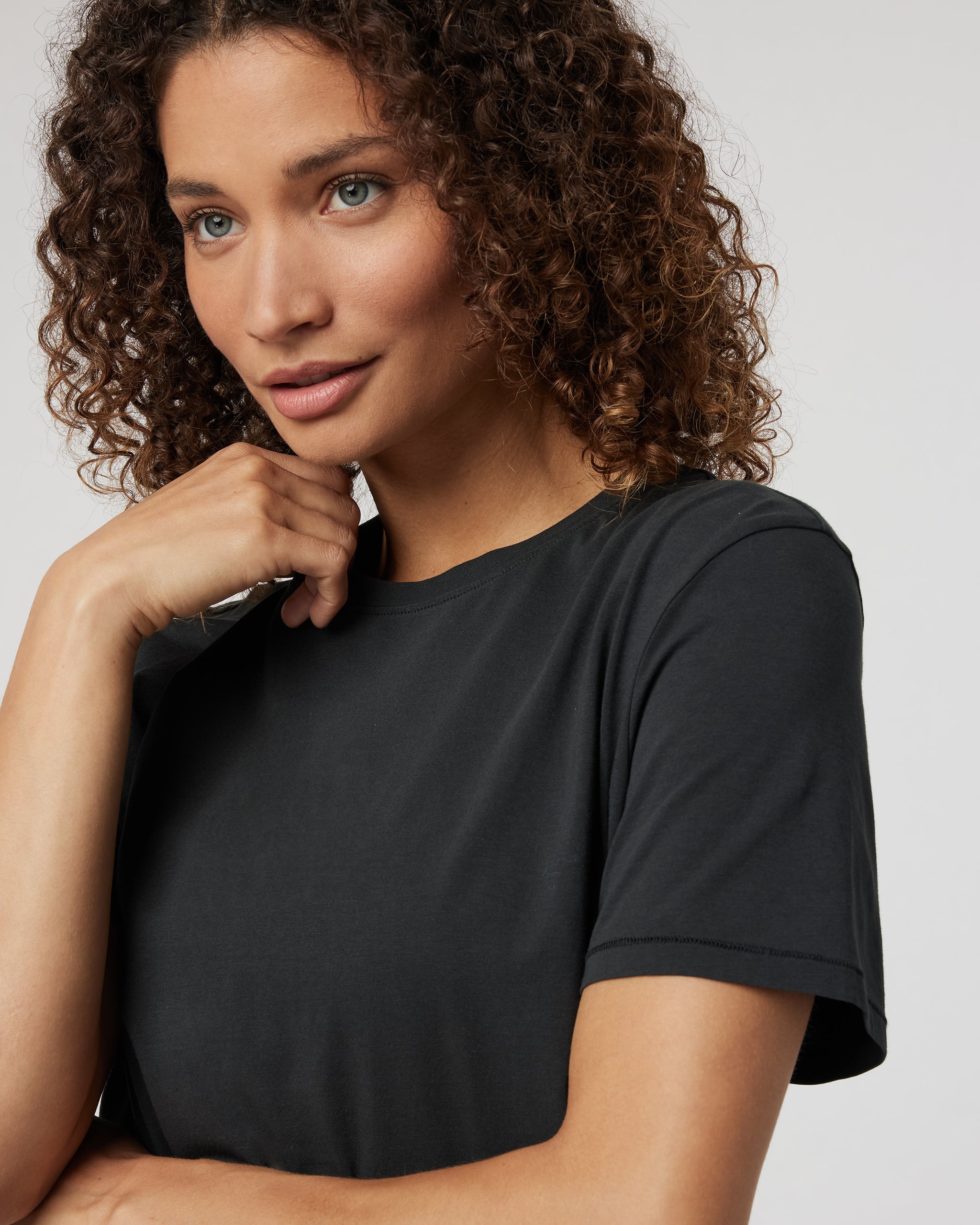 Feather Tee | Washed Black - Image 2