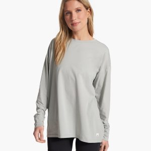 Long-Sleeve Feather Tee | White Sage
