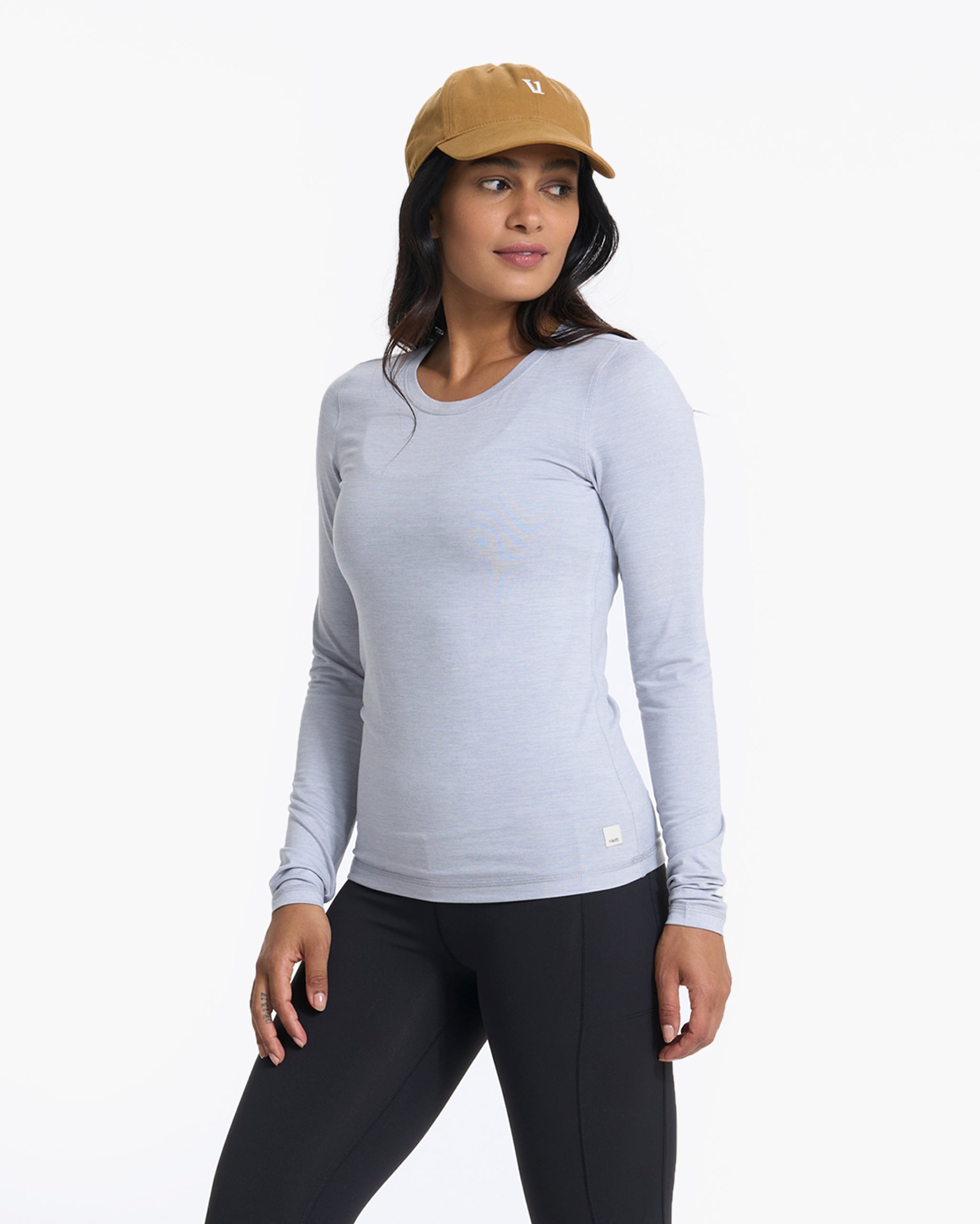 Long-Sleeve Lux Crew | Platinum Heather - Image 2