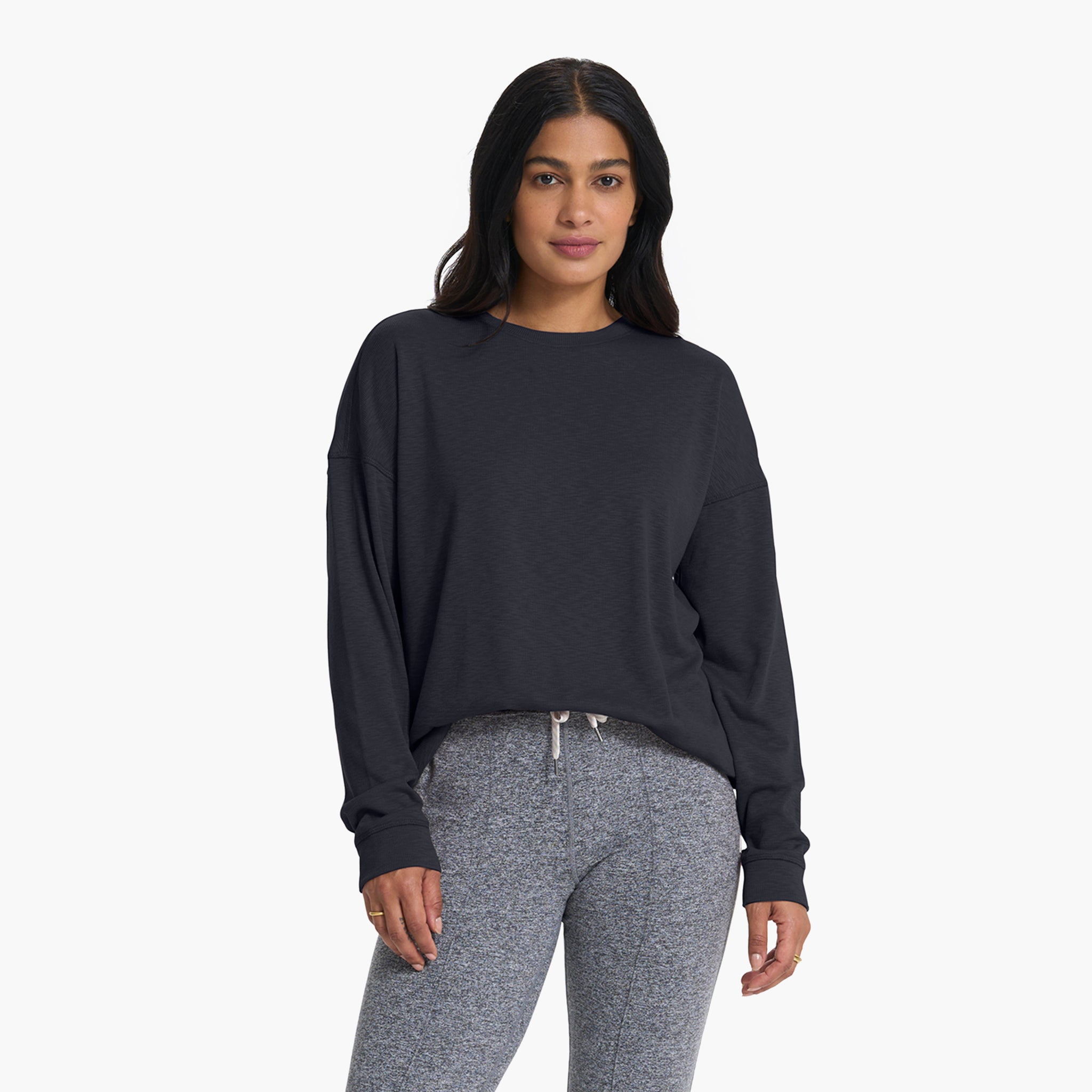 Long-Sleeve Sunrise Crew | Black - Image 2