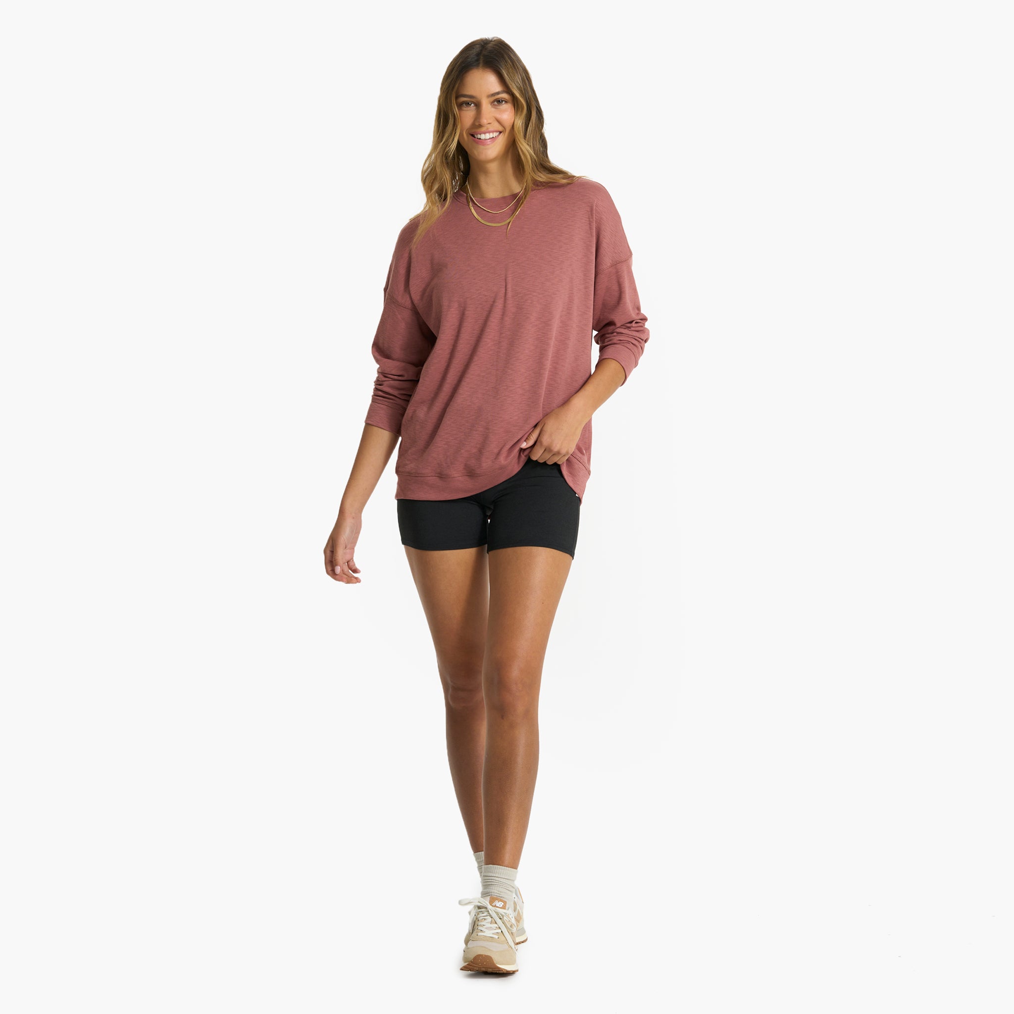 Long-Sleeve Sunrise Crew | Rosewood - Image 4
