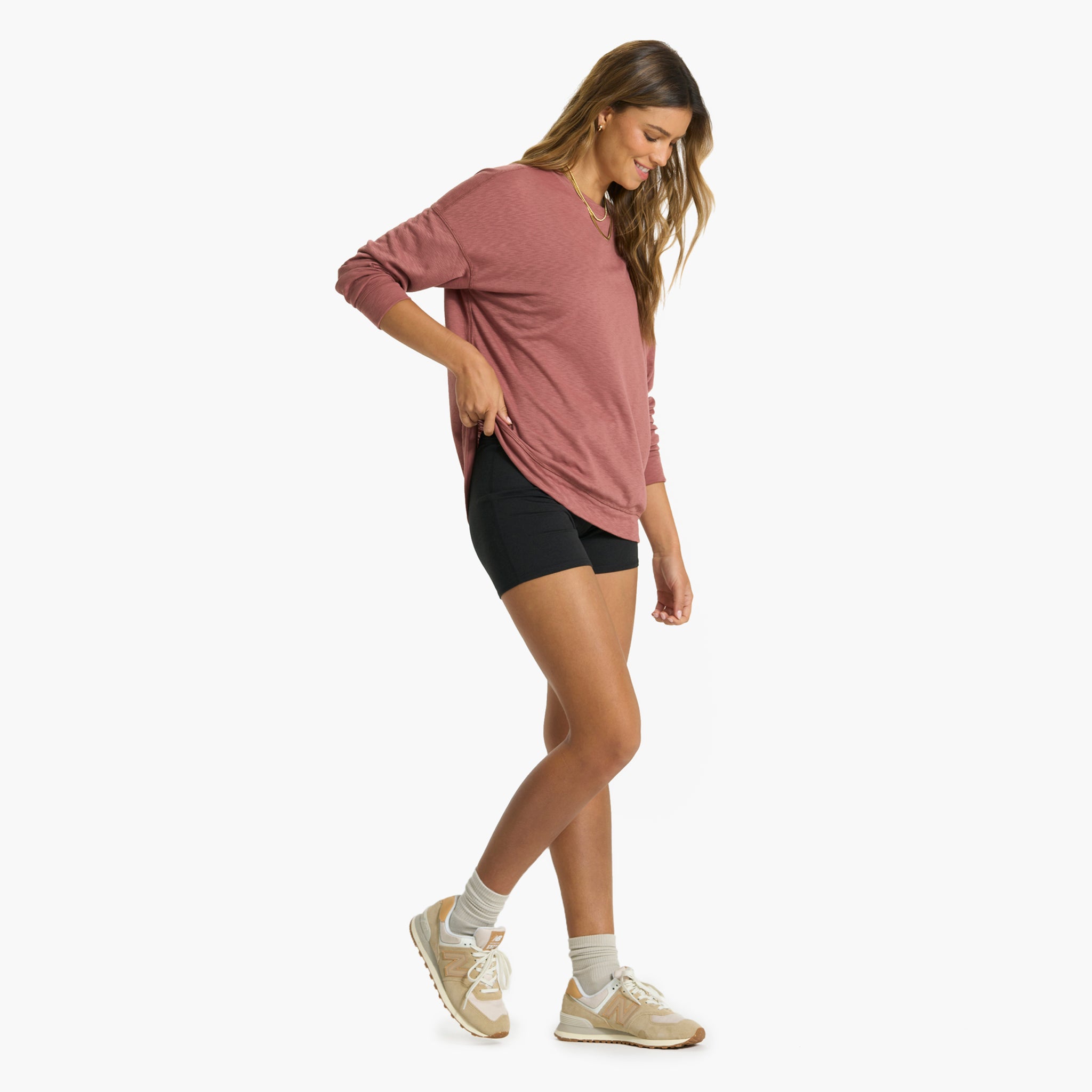 Long-Sleeve Sunrise Crew | Rosewood - Image 5
