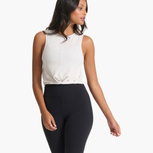 Cove High Neck Tank | White Heather