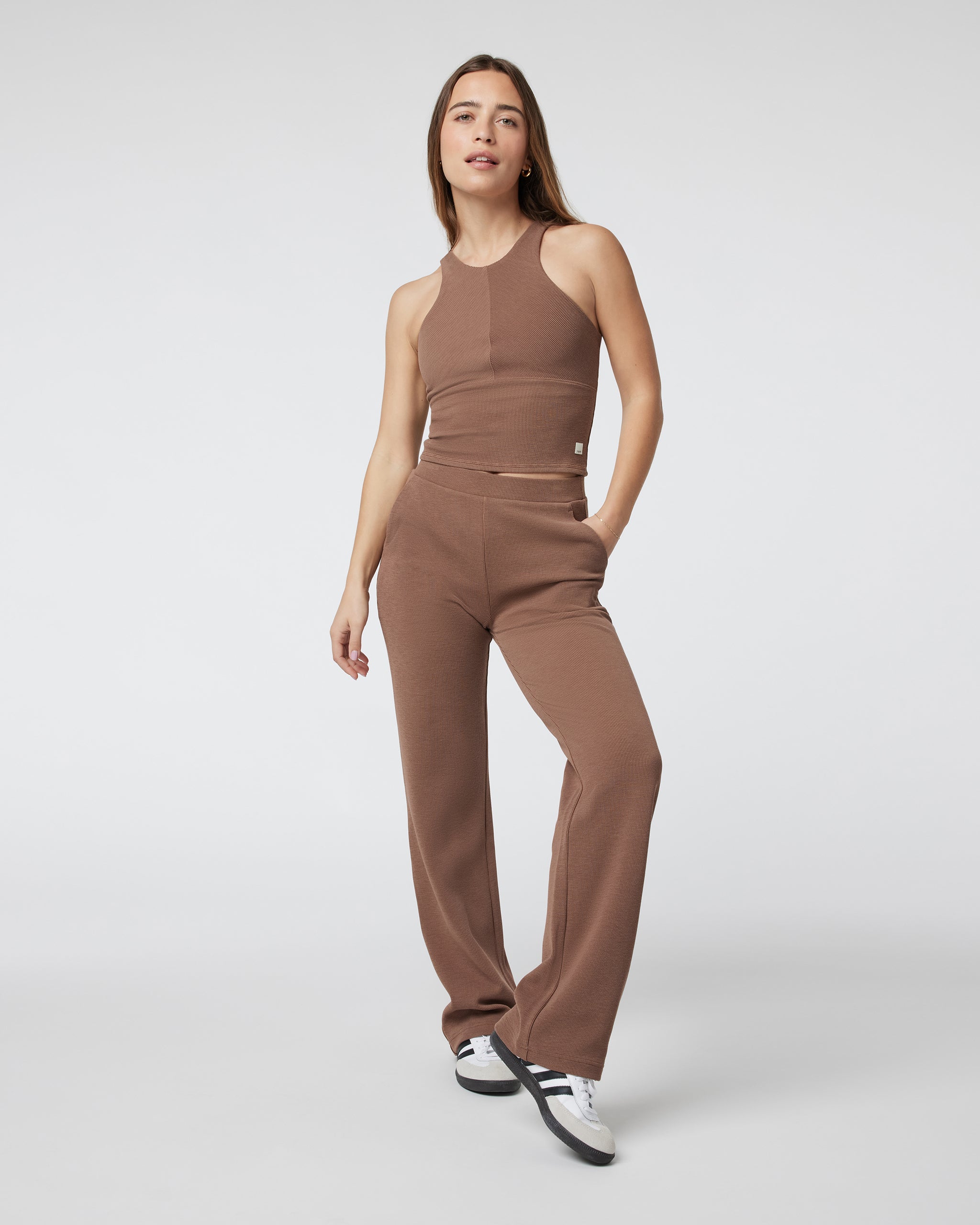 Aston Rib Crop | Almond - Image 3