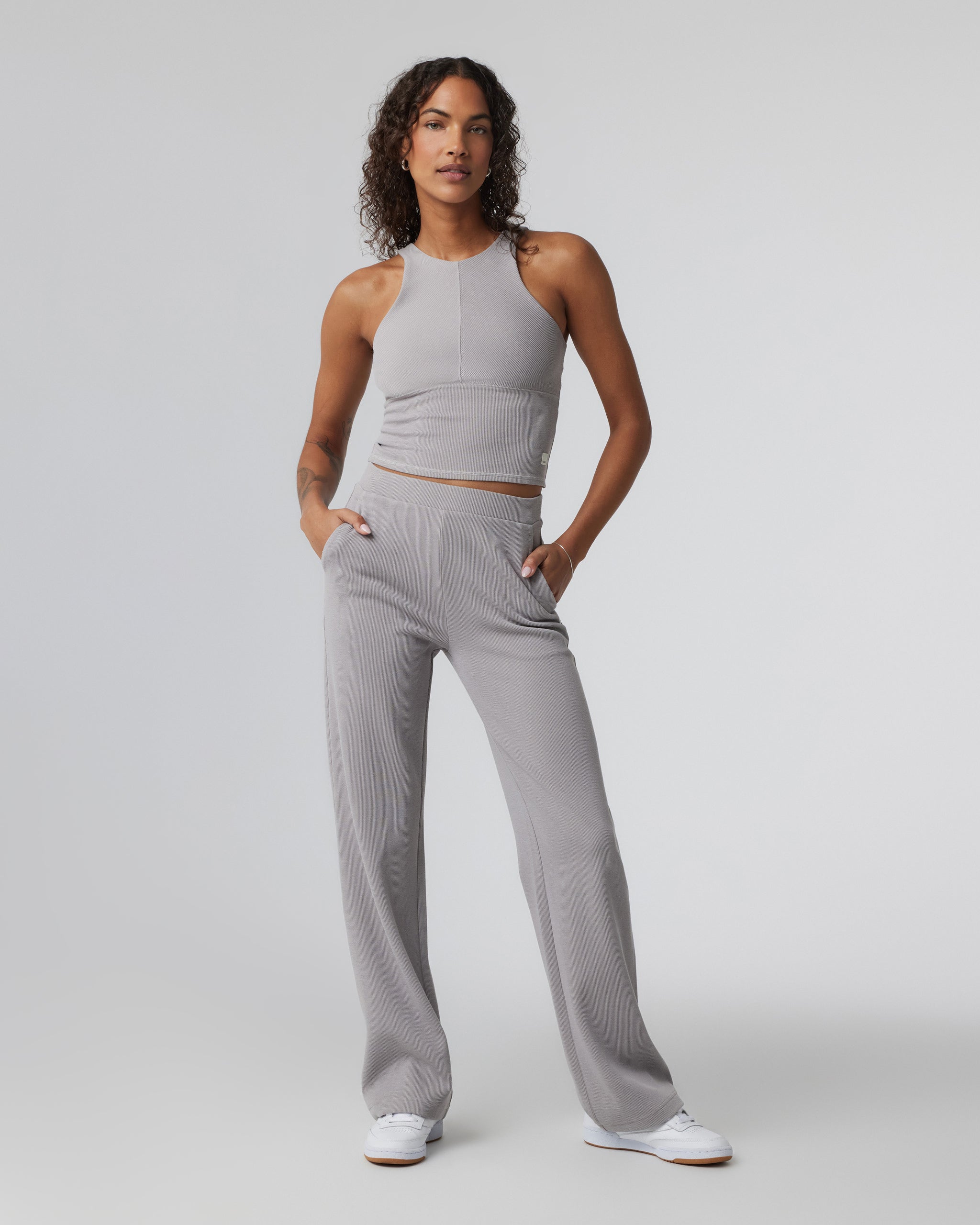 Aston Rib Crop | Soft Pewter - Image 3