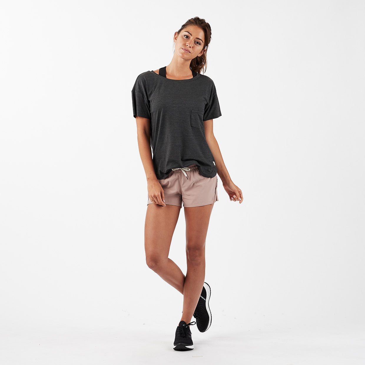 Lux Performance Tee | Charcoal Heather - Image 2