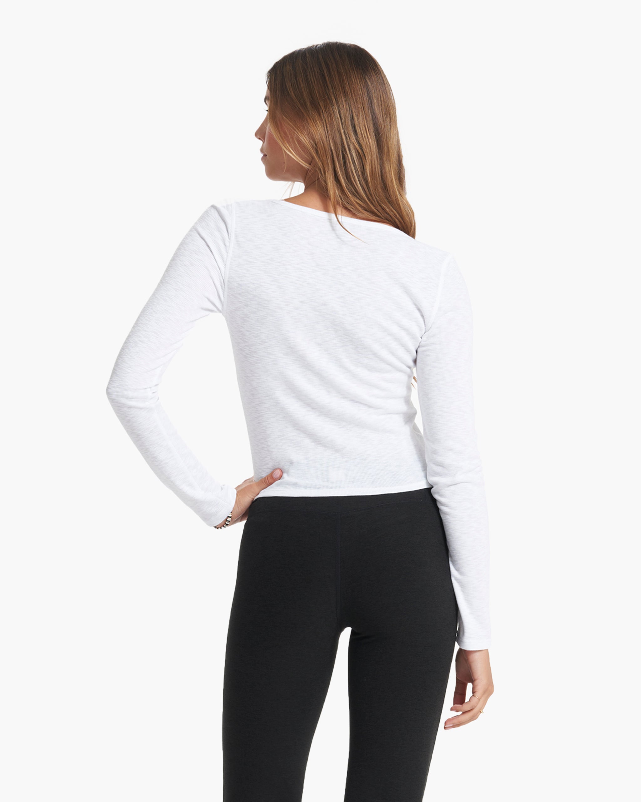 Long-Sleeve Sunrise Square Neck | White - Image 3