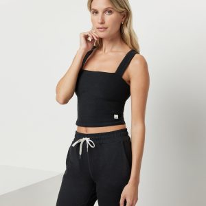 Elevation Square Neck Tank | Black Heather
