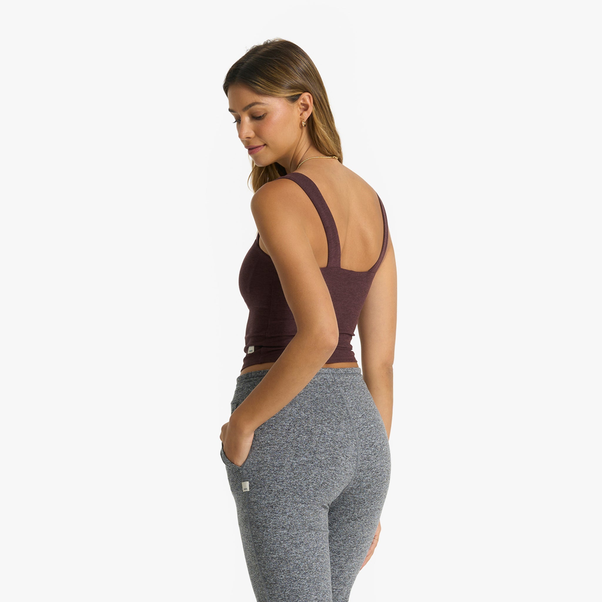 Elevation Square Neck Tank | Chestnut Heather - Image 4