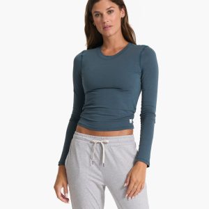 Long-Sleeve Coast Crop | Stone