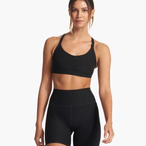 Elevation Ruched Bra | Black Heather
