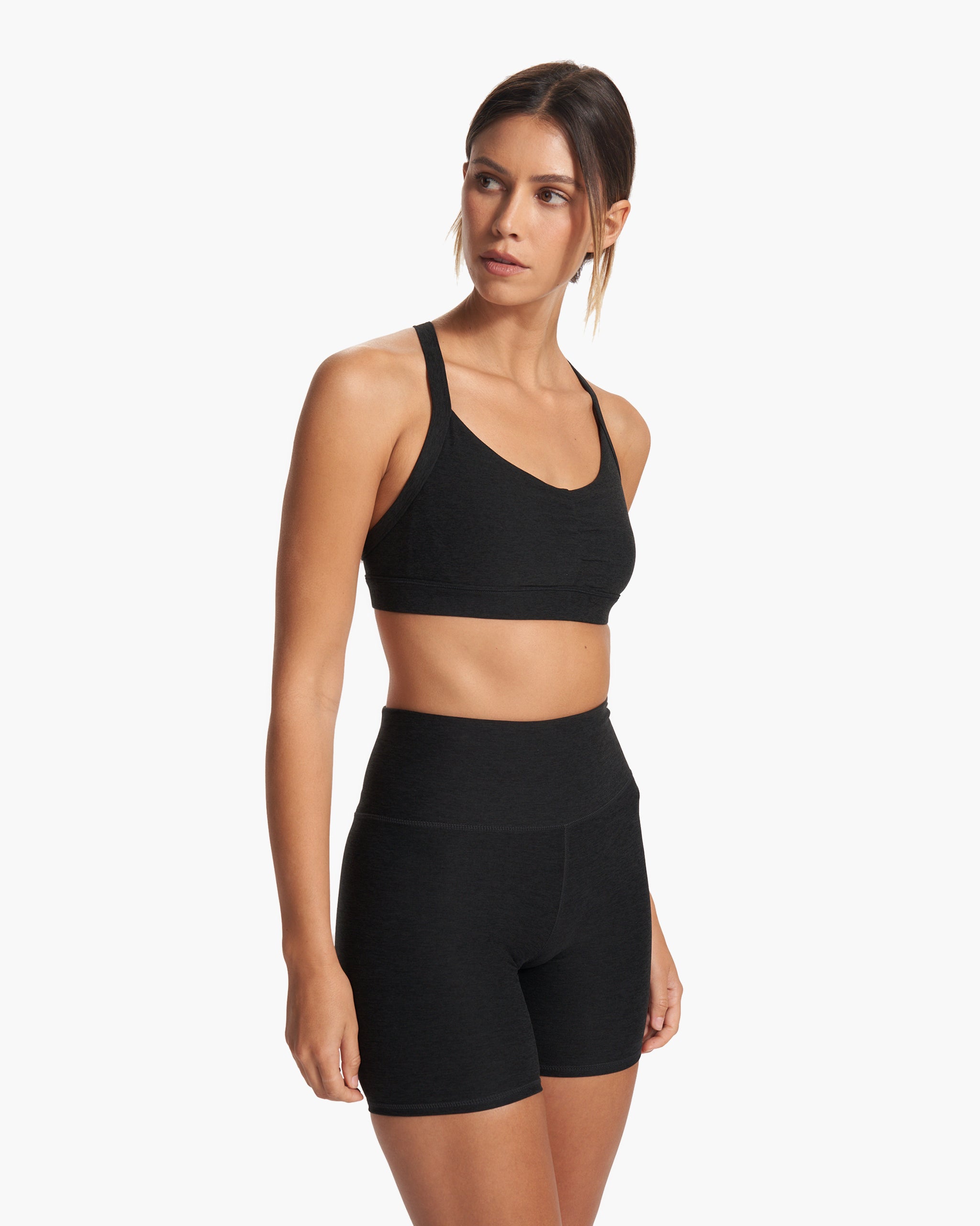 Elevation Ruched Bra | Black Heather - Image 2