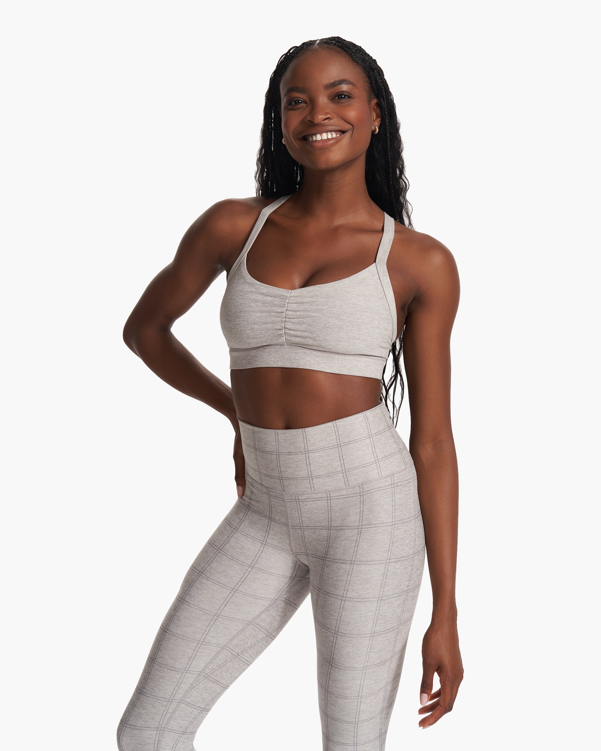 Elevation Ruched Bra | Clay Heather - Image 2
