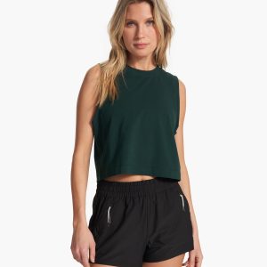 Feather Crop Tank | Grass