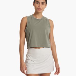 Feather Crop Tank | Pistachio