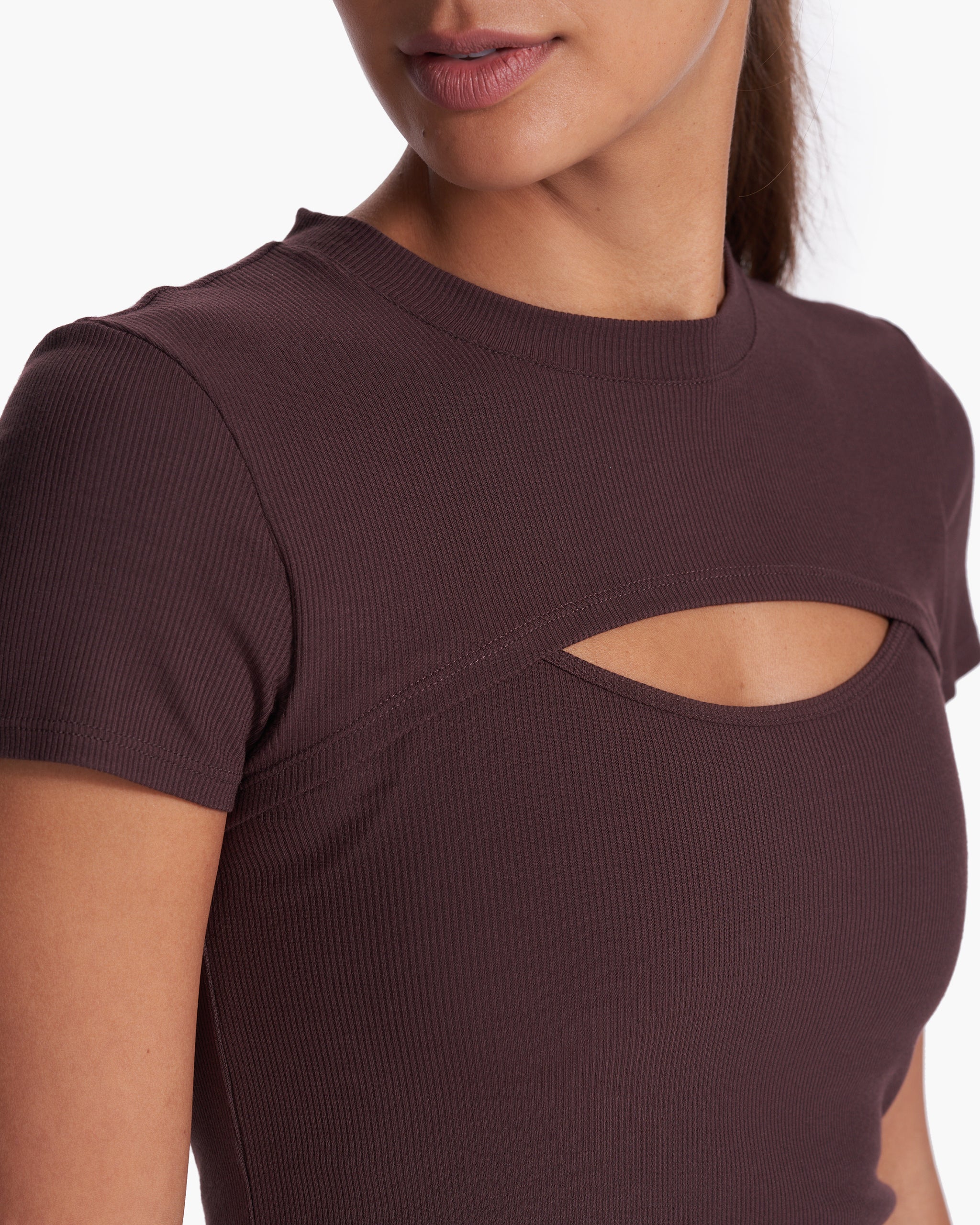 Cove Cut Out Tee | Mahogany - Image 2