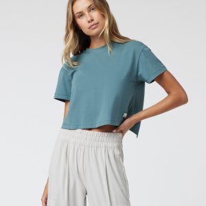 Short Sleeve Feather Cross Back | Iron