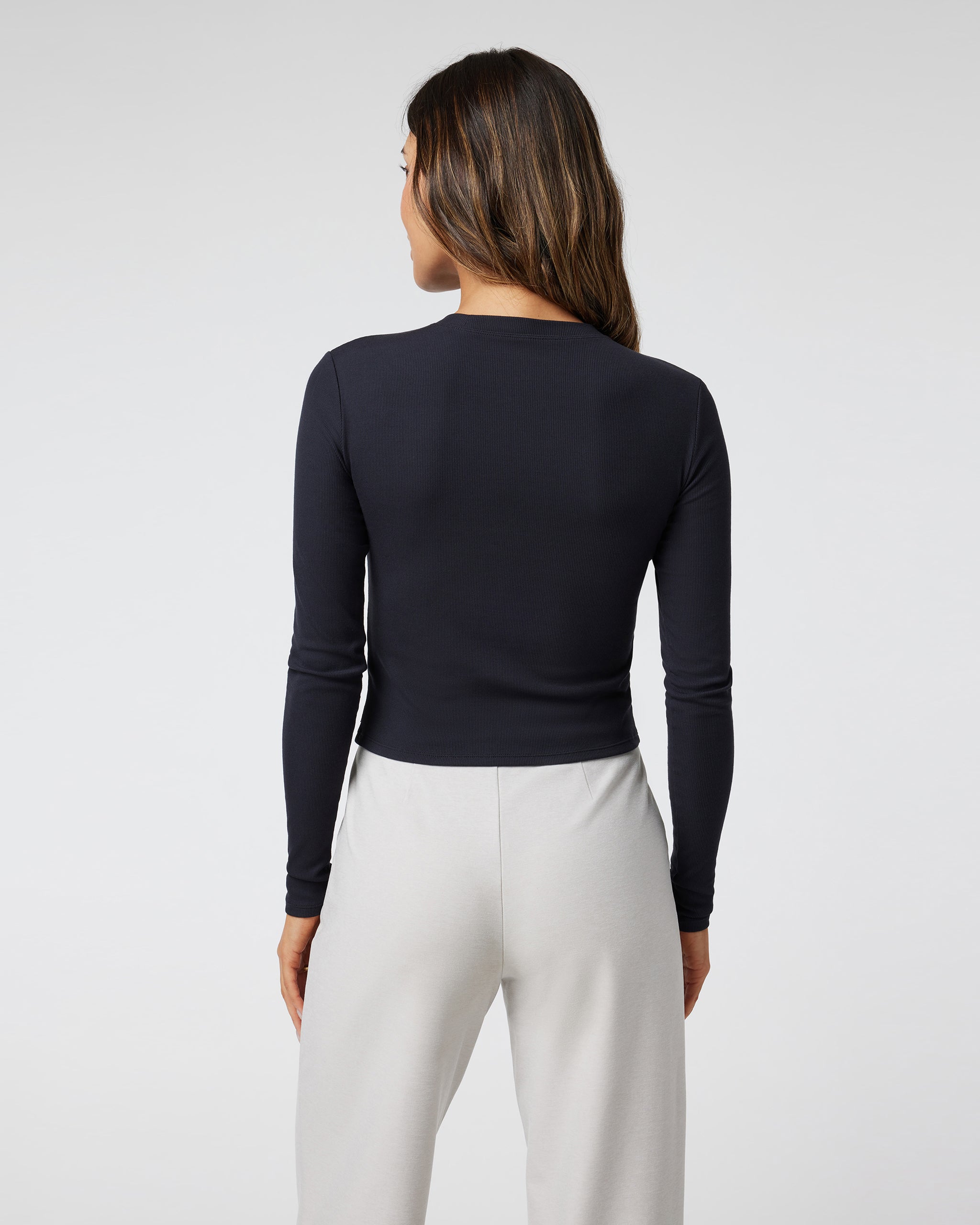 Long Sleeve Pose Corset Top | Black - Image 3