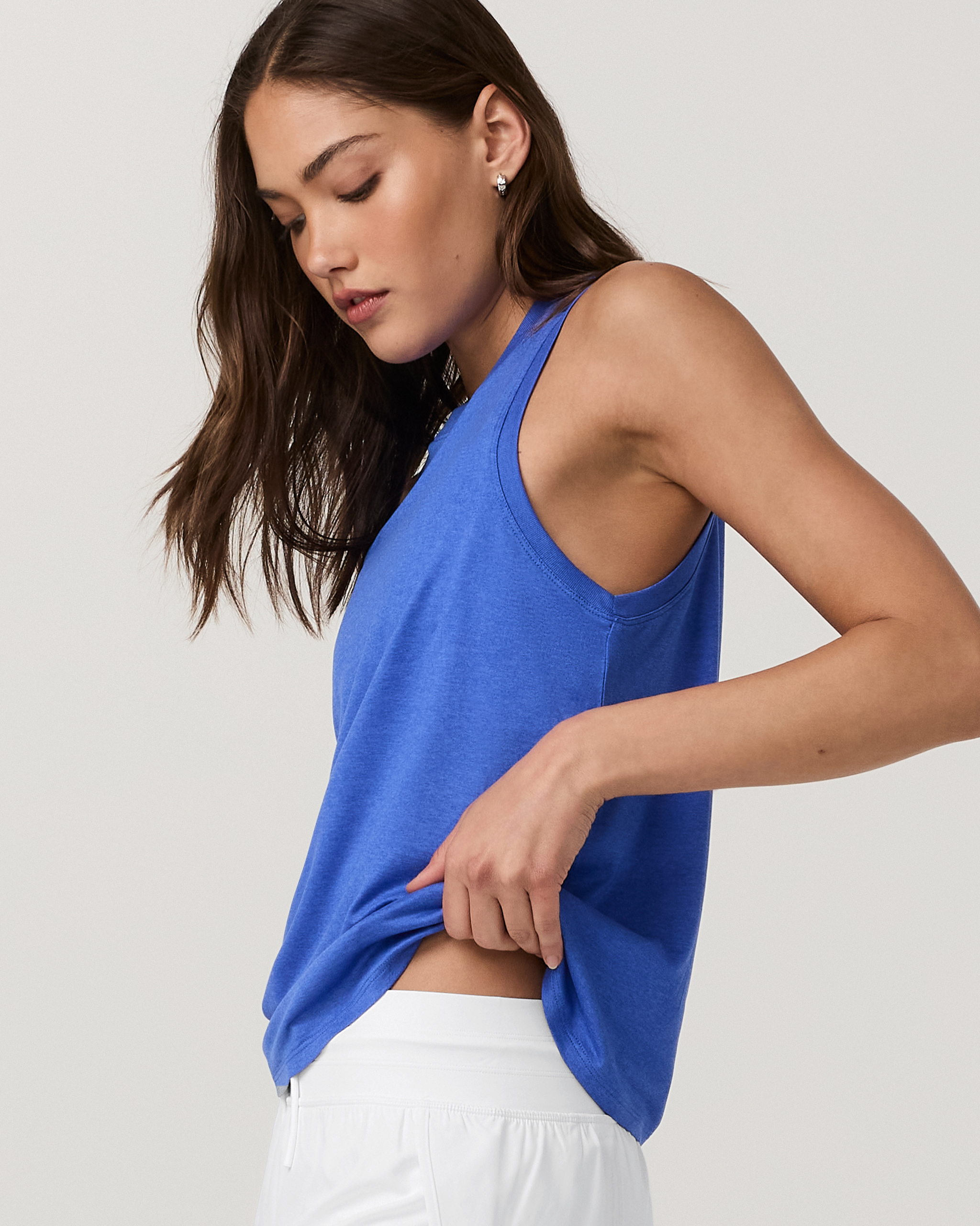 Energy Top Long | Electric Blue Heather - Image 4