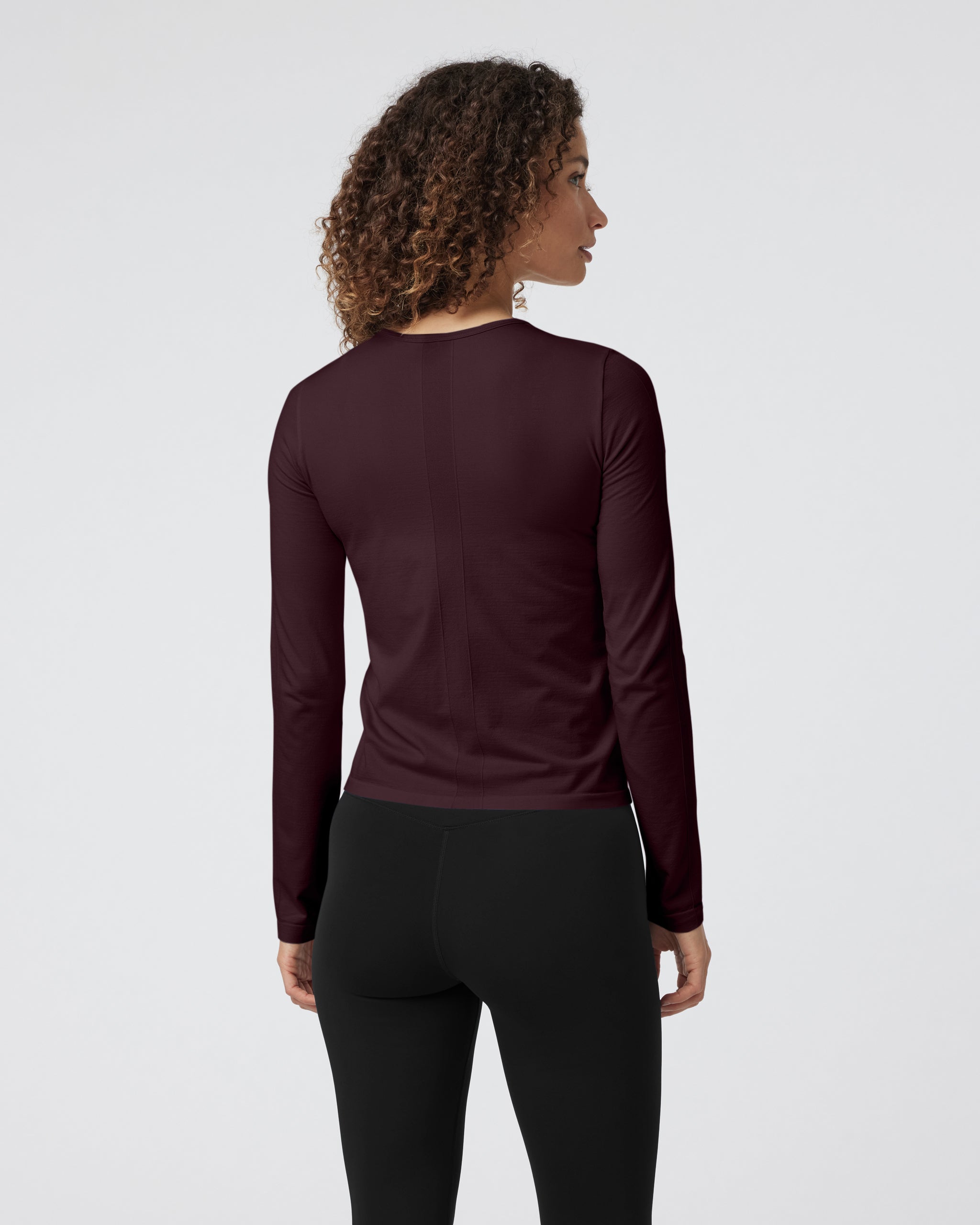 Long Sleeve Apres Sport Seamless Top | Cerise - Image 3