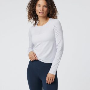 Long Sleeve Apres Sport Seamless Top | Frost Grey