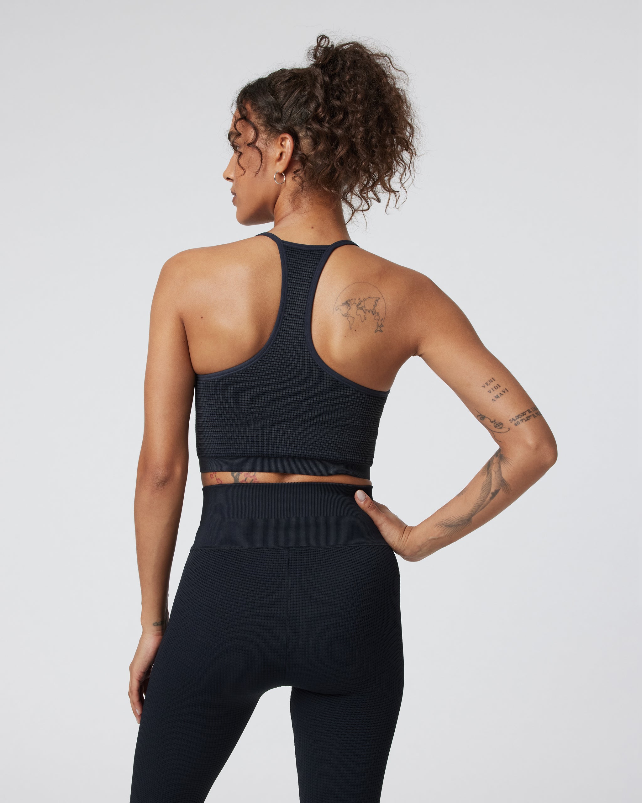 Waffle Seamless Bra | Black - Image 4